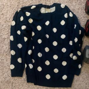 Dark Teal Polka Dot Sweater